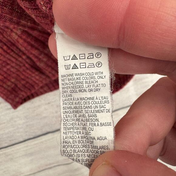 Lucky Brand Boat Neck Stretch Pullover Sweater Womens Medium Red Rust - Picture 7 of 11